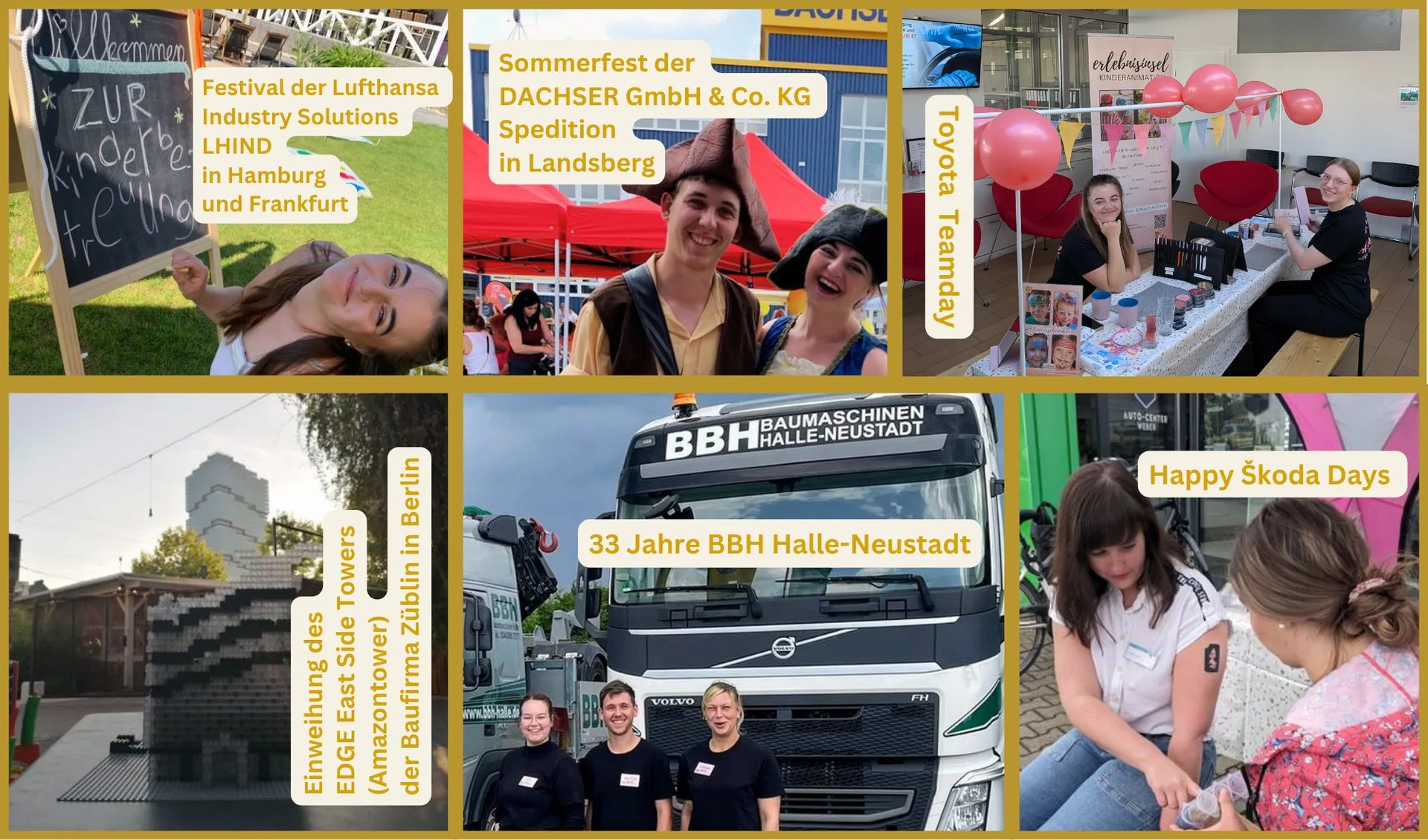 Kinderanimation bei verschiedenen Firmenevents durch die Erlebnisinsel